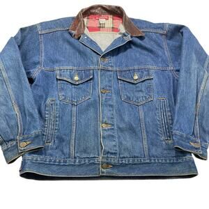 Vintage 90s Marlboro Country Store Denim Trucker Jacket size L